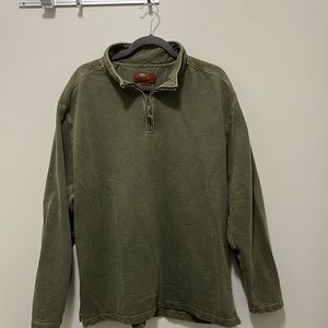 Bob Timberlake men’s long sleeve quarter zip, dark green, XL